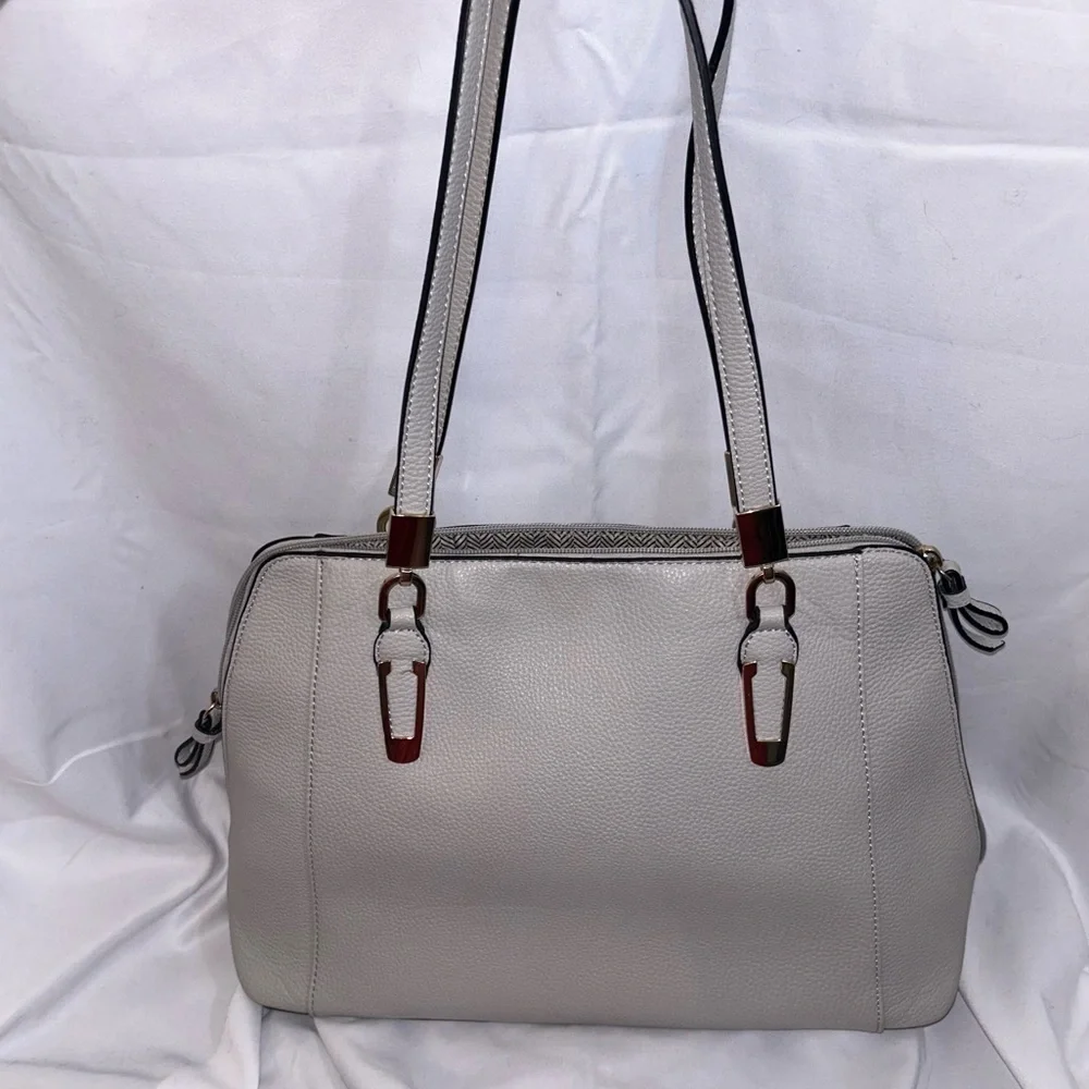 Purse Over the Shoulder Handle Bag Canvas Handbag Zipper Closure Pockets Square